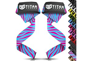 Titan Armour® Weight Lifting Straps | Extra-Long Neoprene Padded Heavy-Duty Weightlifting Straps | Deadlifts | Anti-Slip Gel Option | Gym Accessories Men & Women