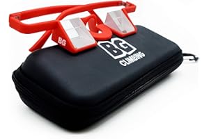 BG Climbing Belay Glasses for Rock Climbing – Comfortable Prism Glasses for Belaying – Climbing Gear & Accessories for Belayers (Red)