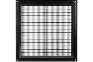 REPA MARKET 10" x 10'' Inch / 250 x 250 mm Black Air Vent Cover With Built-in Pest Guard Screen, HVAC Vent Duct Cover, Vent Cap Quality Plastic