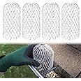 4 Pack Gutter Guard, Aluminum Gutter Guards Expandable Filter Strainer, Keeps Gutter Downpipes Clear of Blockages from Leaves, Moss, Muck, Mud, Balls and Other Debris