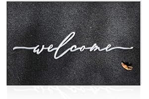 AAZZKANG Witamy wycieraczka antypoślizgowa do użytku na zewnątrz, mata wewnętrzna, trwała, ultra absorbująca błoto, łatwa do czyszczenia, dywanik wejściowy, kolor czarny