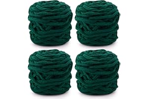 TSLBW Knitting Wool Yarn 4 x 100g Multi-Colored Soft Chunky Yarn for Crochet Projects Making Plush Balls Handmade Bags Sweaters Shoes Hats Sweaters Blankets Scarves