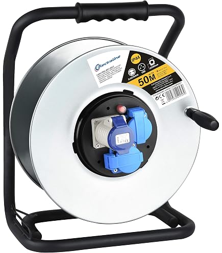 Avvolgicavo Brennenstuhl Baby Standard S 15 M Con USB – Colore Blu/Nero, Pratico E Compatto Per Casa E Ufficio