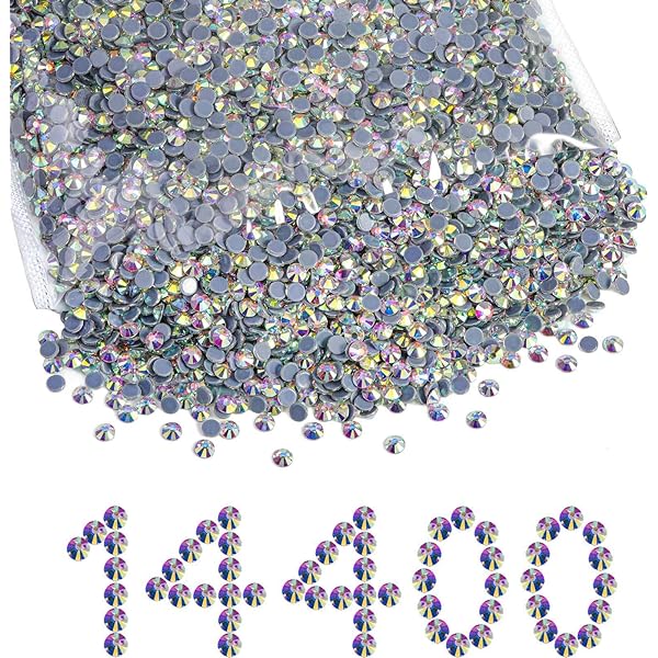 Beadsland SS16 1440 stuks kristallen strass-steentjes met platte achterkant om te knutselen, doe-het-zelf decoraties op kleding, gouden schaduw, 3,8-4