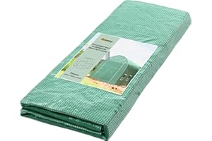 Outsunny 3 x 2 x 2m Polytunnel Greenhouse Replacement Cover ONLY Winter Garden Plant PE Cover for Tunnel Walk-in Greenhouse with Roll-up Windows Door Outdoor, Green