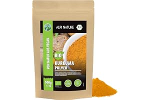 Alpi Nature Gurkmejapulver BIO 500g, Malet Gurkmejarotpulver för Matlagning och Golden Milk