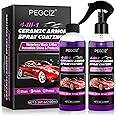 NUEDSFXO 4 in 1 Ceramic Car Coating Spray, Car Scratch Repair Spray, 100ml Waterless Car Wash and Wax Spray, Car Wax Polish Spray for Motorcycles, Cars Cleaning, High Protection&Quick (2PC)