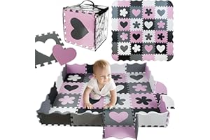 KOKOBOX Alfombrilla Bebe Puzzle de Recinto Grande XL-36PZ 30x30cm Alfombra Juegos Infatiles Goma Suelo EVA Bebe Alfombra Bebe Niños Puzzle Tapete de Actividades Bebe Tapete Puzzle Tatami Bebe Amar
