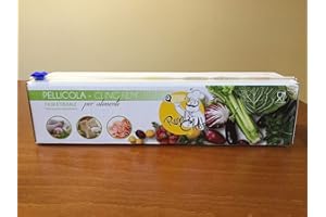 NESSUNA Regal Chef portarotolo professionale alimentare da cucina riutilizzabile JET-CUT con zip taglierina incorporato + pellicola alta qualità elevata resistenza da 300 metri 9my per 30cm.