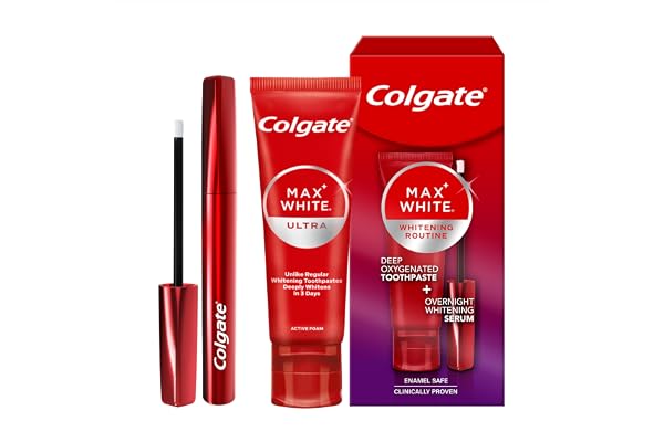 COLGATE - Kit de blanchiment dentaire - Sérum blancheur nuit et dentifrice Max White Ultra - 2,5ml + 75ml