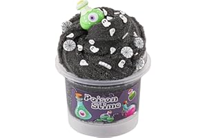 OKAYBEE Black Cloud Slime - Slime de fiesta para niñas y niños de 8 a 12 años, juguete sensorial, regalo de Navidad, cumpleaños y hallowmas