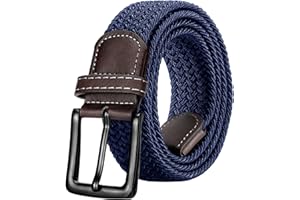 EsengNoyi Mens Braided Belt, Woven Stretch Belts for Men Golf Work Casual Pants