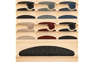 ‎KETTELSERVICE-METZKER Kettelservice-Metzker Stufenmatten Ramon MW Halbrund | in verschiedenen Set Varianten | 65x21x3,5cm | Anthrazit 12 Stück