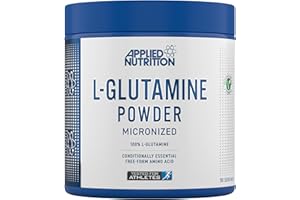 Applied Nutrition Poudre de L-Glutamine Pure, Glutamine en Poudre, Acide Aminé, Force et Récupération Musculaires, Renforce le Système Immunitaire