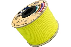 VILIGO Paracord 550 - Type III (3,8 mm) - Tresse en nylon, 7 fils internes - Idéal pour le camping, pour projets DIY, création de bracelets et accessoires (30 m, Electro)