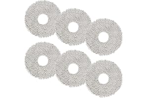 DIANSUNG 6pcs paños de mopa para Roborock Qrevo S5V/ QV 35A/35S Qrevo Curv S5X,Qrevo Edge S5A,Saros 10R, Qrevo Curv, Qrevo Master, QRevo Slim, QRevo plus, QRevo Maxv, Qrevo S, QRevo Pro,Qrevo CurvX aspirador