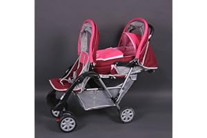 BAMBINO WORLD Passeggino fratelli o gemellare rosa Top Design - BambinoWorld