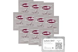 Lalvin D47 Weinhefe (10 Pack) - Hefe für Met - Machen Sie Wein Met Apfelwein Kombucha zu Hause - 5 g Beutel - Saccharomyces cerevisiae - Verkauft von CAPYBARA Distributors Inc.