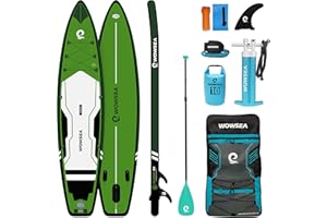 WOWSEA F2 Tavola da Paddle Gonfiabile, Durevole e Stabile Tavola da Paddle Surfing, DaCorsa e Esplorazione Paddle Board con Kit Accessori, Buona Scelta per l'esercizio Acquatico e Insegnamento