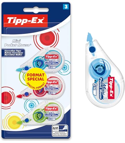Lot De 5 Rubans Correcteurs BISMARK | 12 Mètres X 5 Mm – Blanc Ou Bleu Aléatoire - 5
