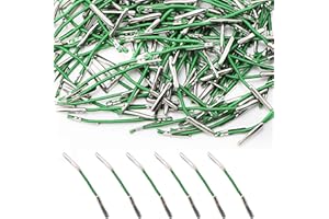 WANCALA 100 Pcs Metal Treasury Tags - 4.5cm Treasury Tags Metal-Ended Kit, Elasticity Metal Treasury Tags, Office Fasteners, String Binders, Hole Punch Ties, for Organising Paper Documents