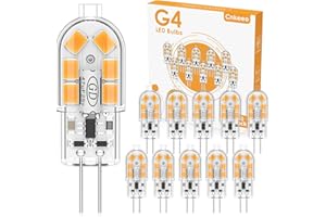 Cnkeeo Bombilla G4 LED, 2W Equivalente a 20W Halógeno G4 LED, Blanco Cálido 3000K 200LM Protección Ocular Brillante, No Regulable, Bombillas de Ahorro de Energía AC/DC 12V, 10 Piezas