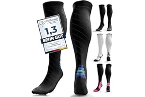 aZengear Compression Socks (20-30mmHg) Anti DVT Air Flying Knee-High Flight Travel Stockings, Swollen Legs, Varicose Veins, Running, Shin Splints Calf Pressure Support, Sports