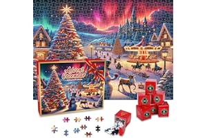 AT-DRESSINGDAY Advent Calendar 2025 Snow Night Jigsaw Puzzle 1008 Pieces Decoration for Adult Christmas Gifts