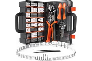 SOMELINE Crimpzange Stecker Set, 41 Typen, JST-SH 1,0mm/GH 1,25mm/ZH 1,5mm/PH 2,0mm sowie kompatible Molex PicoBlade 1,25mm & Molex 51005/51006 (2,0mm), Crimpwerkzeug 0,03-0,34 mm² für JST, Molex, TE