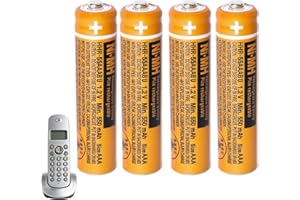 Begona 4 Pack NI-MH AAA Rechargeable Batteries 550mAh 1.2V Battery for Panasonic Cordless Phones BT Gigaset