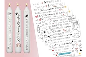 SUGERU Pack of 6 Candle Film (200+ Patterns) DIN A5, Candle Tattoo, Water Transfer Printing Film for Candles Decorating, Candle Stickers Sayings and Pictures ‘Relax’ for Giving as a Gift (Easy)