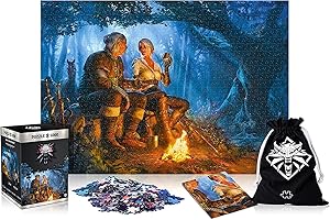 Good Loot The Witcher: Journey of Ciri Puzzle | Zawiera plakat i torbę | Gra wideo | Puzzle dla dorosłych i nastolatków | Prezenty urodzinowe i świąteczne dla graczy | 1000 sztuk | 68x48 cm