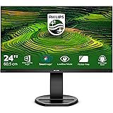 Philips 241B8QJEB - 24 Zoll FHD Monitor, höhenverstellbar (1920x1080, 60 Hz, VGA, DVI, HDMI, DisplayPort, USB Hub) schwarz