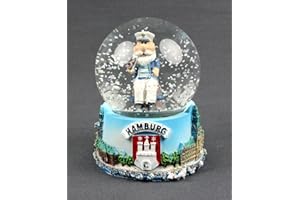 Buddel-Bini Versand Schneekugel Kapitän Seemann Hamburg Schüttelkugel Glitzerkugel Mitbringsel