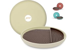 JODAK LIFESTYLE PRODUCTS JoDaK Vogeltränke und Insektentränke (beige) Vogelbad stehend groß, Kunststoff frostsicher und Winterfest, Garten-Dekoration, Balkon Deko Schale