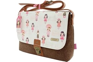 Santoro Gorjuss Felt and PU Traveller Satchel - London