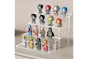HOPEME 4 Tier Display Riser Stand for Perfume, 9 Inch Acrylic Holder Rack for Showcase Collections, Figurines and POP