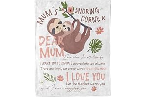 KAAYEE Mothers Day for Mum Gifts, Sloth Blanket for Mum Birthday Gifts, Presents for Mummy on Valentines Christmas Thanksgiving from Daughter Son, 130 * 150 cm (Mum)
