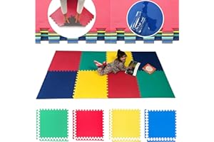 CANNONS UK 12 x Suelos Para Niños Y Infantiles EVA Puzzle Colchonetas 60cm x 60cm x12mm con reverso antideslizante, certificacion libre de toxicos