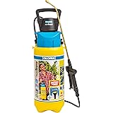 GLORIA Drucksprüher AutoPump Set | Gartenspritze | 5 L Füllinhalt | Sprühgerät mit Batterie-/Akku-Betrieb | Kein mühevolles P