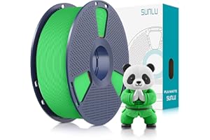 SUNLU 3D Printer Filament PLA Matte 1.75mm, Neatly Wound Filament, Smooth Matte Finish, Print with 99% FDM 3D Printers, 1kg Spool (2.2lbs), 330 Meters, Matte Green