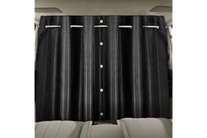ZATOOTO Rideau de Séparation Voiture pour Intimité, Pare Soleil Magnetique Voiture en Tissu Oxford pour Camping Voyage Sommeil, Protection Solaire Rideau Van Aménagé 190 * 128cm (Grande Taille)