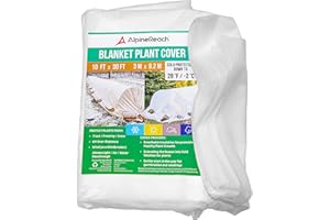 AlpineReach Plant Frost Protection Cover 3m x 9m - Thick 40gsm Freeze Blanket to Low -2 °C Temperatures Floating Row, Garden Fabric Material to Protect in Winter Cold, Gardening Down, White