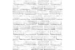 Wallbender Carta da Parati Autoadesiva Mattone Vintage Decorativo Sfondo Adesivo Vinile Rimovibile Impermeabil Finta Pietra Carta da Parati Decorativa Pellicola Adesiva per Cucina Muro