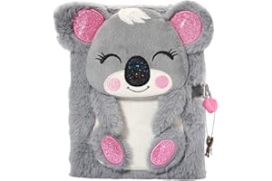 Pinkgarden Carnet Koala en Peluche pour Enfants, 160 Pages, Journal Intime, Cadeau d'anniversaire de Noël pour Enfants