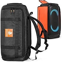 LICHIFIT Storage Bag Case Portable Travel Backpack for JBL PARTYBOX 310 Bluetooth Speaker Protective Cover Carrying Case Shell Skin Sleeve Tote Bag, Black, compact
