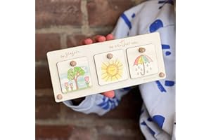 COTTON TWIST Kids Make Your Own Weather Chart Play Set - Stand with Seasons Tokens and Pencils - Children Educational Fun Game Kit for Boys and Girls
