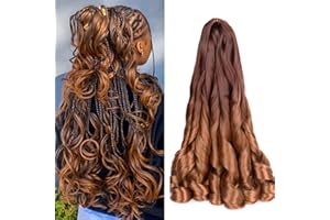 BSMLSPHW Francuskie warkocze do włosów, 61 cm, 8 opakowań, wstępnie rozciągnięte, luźne fale, luźne warkocze do przedłużania włosów (OT33/30)