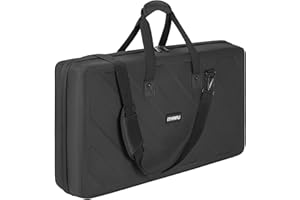 OUUTMEE DJ Hard Shell Carrying Bag, DJ Controller Case for Pioneer DDJ 1000/CDJ-3000/DJM-S5