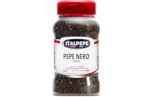 ITALPEPE ROMA 1969 Italpepe, Pepe Nero Grani, Ideale per Dare una Nota Leggermente Piccante ai Tuoi Piatti, Ottimi per Piatti a Base di Salumi e Salsicce, Brodi e Minestre, Confezione 270 gr